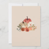 Invitation Dîner de Thanksgiving Citrouille Floral Boho (Dos)