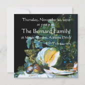 INVITATION DÎNER DE THANKSGIVING CITROUILLE, FRUITS ET VERRER (Dos)