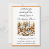Invitation Dîner de Thanksgiving Cottage Boho Famille Amis (Devant)