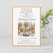 Invitation Dîner de Thanksgiving Cottage Boho Famille Amis (Debout devant)