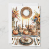 Invitation Dîner de Thanksgiving dans un cottage campagnard (Dos)