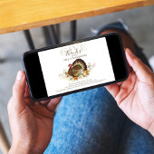 Invitation Dîner de Thanksgiving de dinde à l'aquarelle d'aut