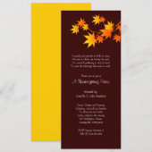 Invitation Dîner de thanksgiving de la Réunion de famille (Devant / Derrière)