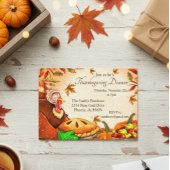 Invitation Dîner de Thanksgiving Dîner dinde Citrouille à tar