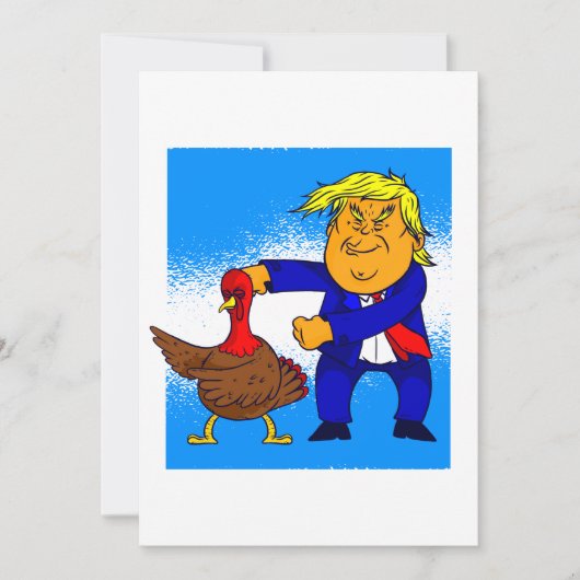 Invitation dîner de Thanksgiving Donald Trump drôle dinde (Devant)