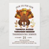 Invitation Dîner de Thanksgiving drôle de Turducken (Devant)