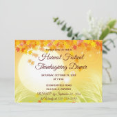 Invitation Dîner de Thanksgiving éditable de la Fête de la ré (Debout devant)