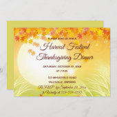 Invitation Dîner de Thanksgiving éditable de la Fête de la ré (Devant / Derrière)