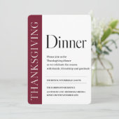 Invitation Dîner de Thanksgiving éditorial Bourgogne (Debout devant)