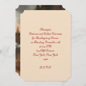 Invitation Dîner de Thanksgiving| Élégant (Devant / Derrière)