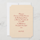 Invitation Dîner de Thanksgiving| Élégant (Devant)