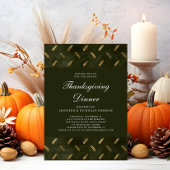 Invitation Dîner de Thanksgiving élégant avec du maïs vert