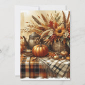 Invitation Dîner de Thanksgiving Famille Amis (Dos)