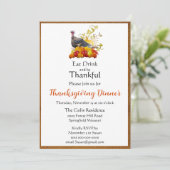 Invitation Dîner de Thanksgiving Festif (Debout devant)