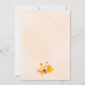 Invitation Dîner de Thanksgiving Fête de la dinde Repas de ta (Dos)