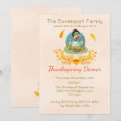 Invitation Dîner de Thanksgiving Fête de la dinde Repas de ta (Devant / Derrière)