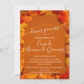 Invitation Dîner de Thanksgiving Feuilles d'Automn (Devant)