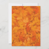 Invitation Dîner de Thanksgiving Feuilles d'Automn (Dos)