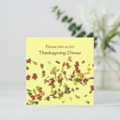 Invitation Dîner de Thanksgiving FEUILLES D'AUTOMNE (Debout devant)