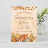 Invitation Dîner de Thanksgiving modèle (Debout devant)
