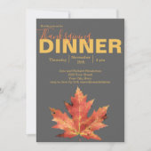 Invitation Dîner de Thanksgiving rustique (Devant)