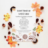 Invitation Dîner de Thanksgiving Rustique