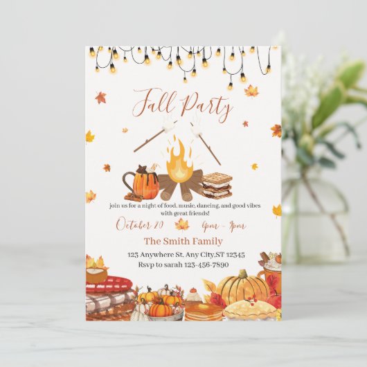 Invitation Dîner de Thanksgiving sur mesure (Debout devant)