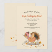 Invitation Dîner de Thanksgiving végan (Devant / Derrière)