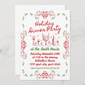 Invitation Dîner De Vacances (Devant / Derrière)