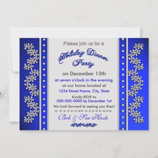 Invitation Dîner De Vacances (Dos)