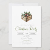 Invitation Dîner de vacances rustique minimaliste boho aquare (Devant)