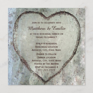Invitation Dîner découpé de répétition de mariage d'arbre de