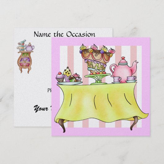 Invitation Dîner / Déjeuner / Thé - SRF (Devant / Derrière)