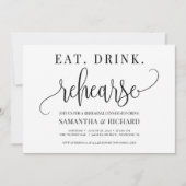 Invitation Diner des répétitions de répétition rustique et mo (Devant)