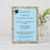 Invitation Dîner d'études Casquette Bleu Graduation (Debout devant)