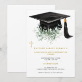 Invitation Dîner d'études et de confirmation (Devant / Derrière)