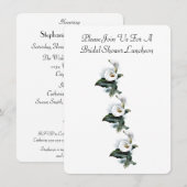 Invitation Dîner d'Fête de l'mariée florale de l'élégante Cal (Devant / Derrière)