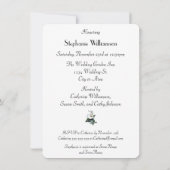 Invitation Dîner d'Fête de l'mariée florale de l'élégante Cal (Dos)