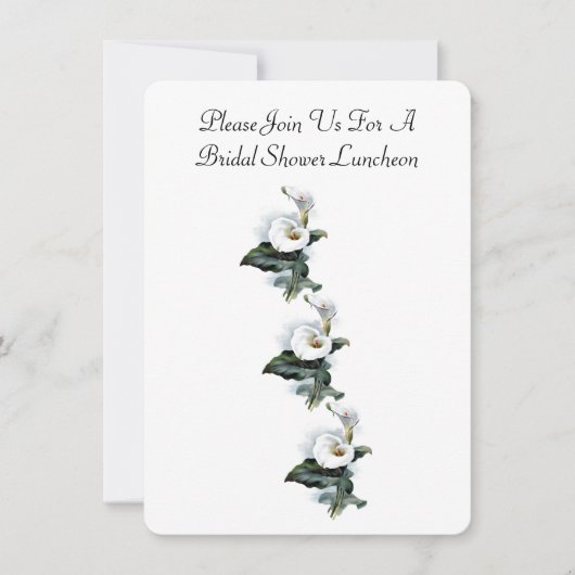 Invitation Dîner d'Fête de l'mariée florale de l'élégante Cal (Devant)