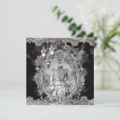 Invitation Dîner d'Halloween vintage (Debout devant)