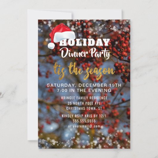 Invitation Dîner d'hiver (Devant)