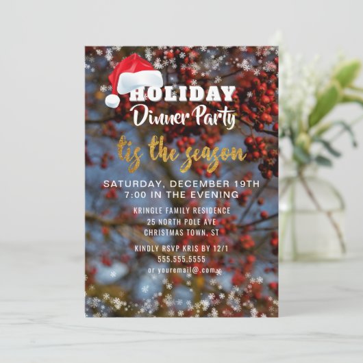 Invitation Dîner d'hiver (Debout devant)