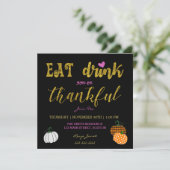 Invitation Dîner Dîner Thanksgiving (Debout devant)