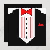 Invitation Dîner d'invitation de Tuxedo avant le bal officiel (Devant / Derrière)