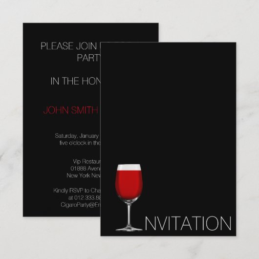 Invitation Dîner d'invitation Fête d'entreprise (Devant / Derrière)