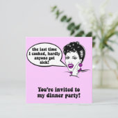 Invitation Dîner drôle (Debout devant)