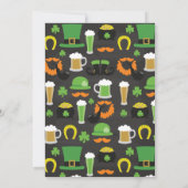 Invitation Dîner du jour de St Patrick de tableau d'amusement (Dos)