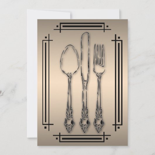 Invitation Dîner élégant (Devant)