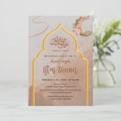 Invitation Dîner élégant Boho floral Iftar Ramadan (Debout devant)