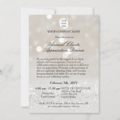 Invitation Dîner élégant d'appréciation de la clientèle d'ent (Devant)